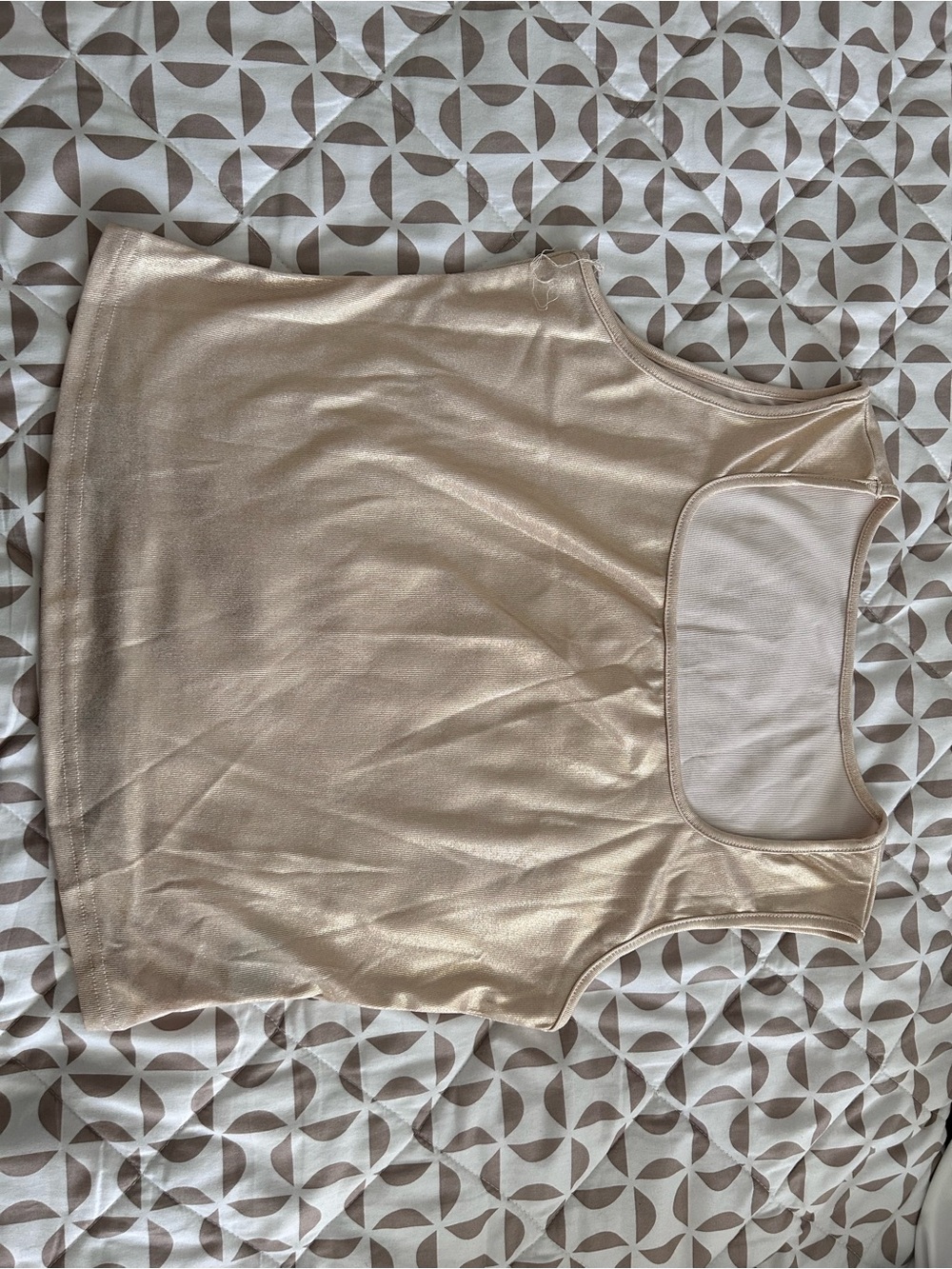 SHEIN Shimmery Gold Tank Top